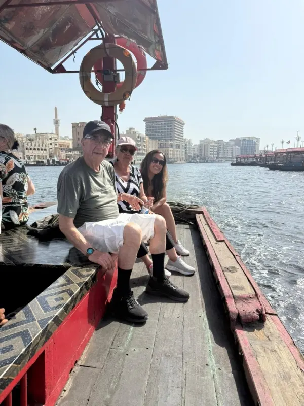 Our Clients on board of a boat in Dubai
